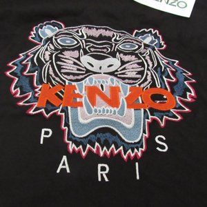 KENZO Black Embroidered Tiger T-Shirt!  Size XL, more of a L
